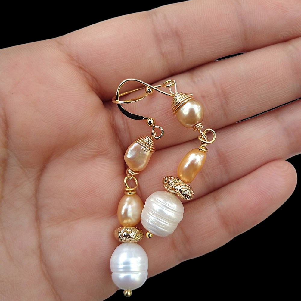 Hand made Fresh water pearl 18k plated